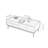 Solid wood minimalist walnut-toned coffee table-159275313