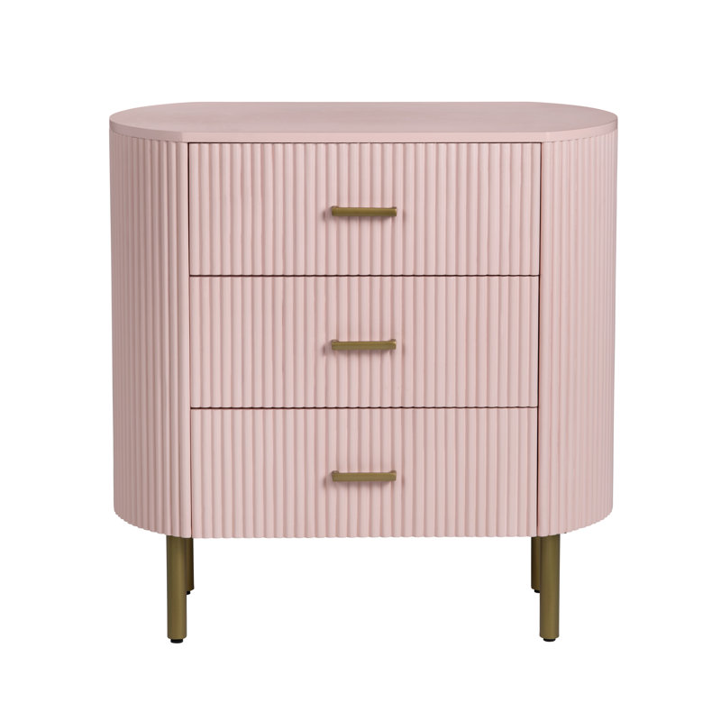 3-Drawer Accent Chest, Pink