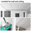 Art3d 2Ft. X 4 pi Carreaux de plafond tombants, revêtements de plafond décoratifs en PVC imperméables, 96 pieds carrés / caisse (paquet de 12)-119402912