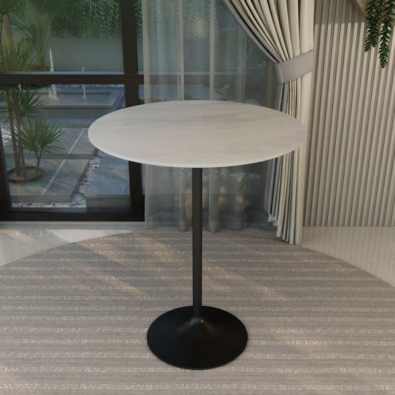 Table de salle à manger Crandall, 36 po de largeur, Gris marbre
