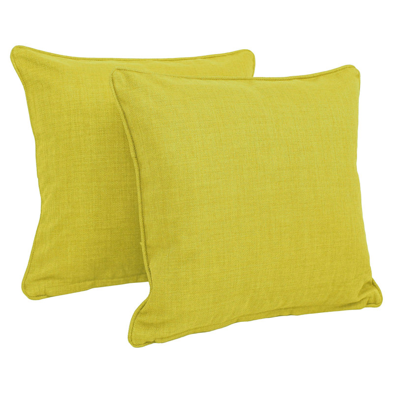  Housse et insert de coussin d'extérieur 17 po, H 25 po x l 25 po, Limette