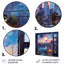 «Blue NYC At Night Window View II - New York City», art mural en métal-1567429728