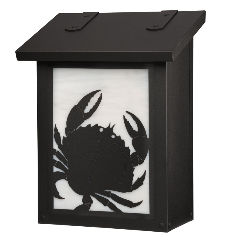 Boîte aux lettres murale, Or irisé, Noir texturé