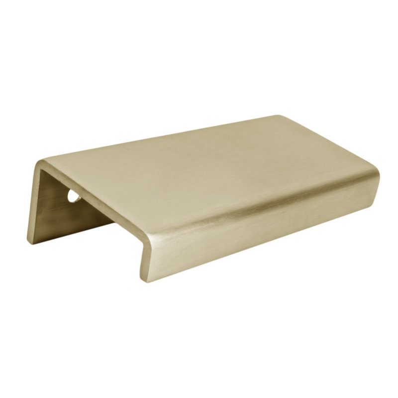 Modern Cabinet Finger Edge Pull, Polished Stainless Steel, 7 7/8″