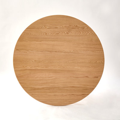 43”W Solid Oak Round Dining Table