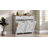 Double Tilt-Out Laundry Hamper Cabinet, 2 x 13.6 Gallon Laundry Basket, Hidden Laundry Hamper Storage Cabinet with 2 Drawers for Laundry Room