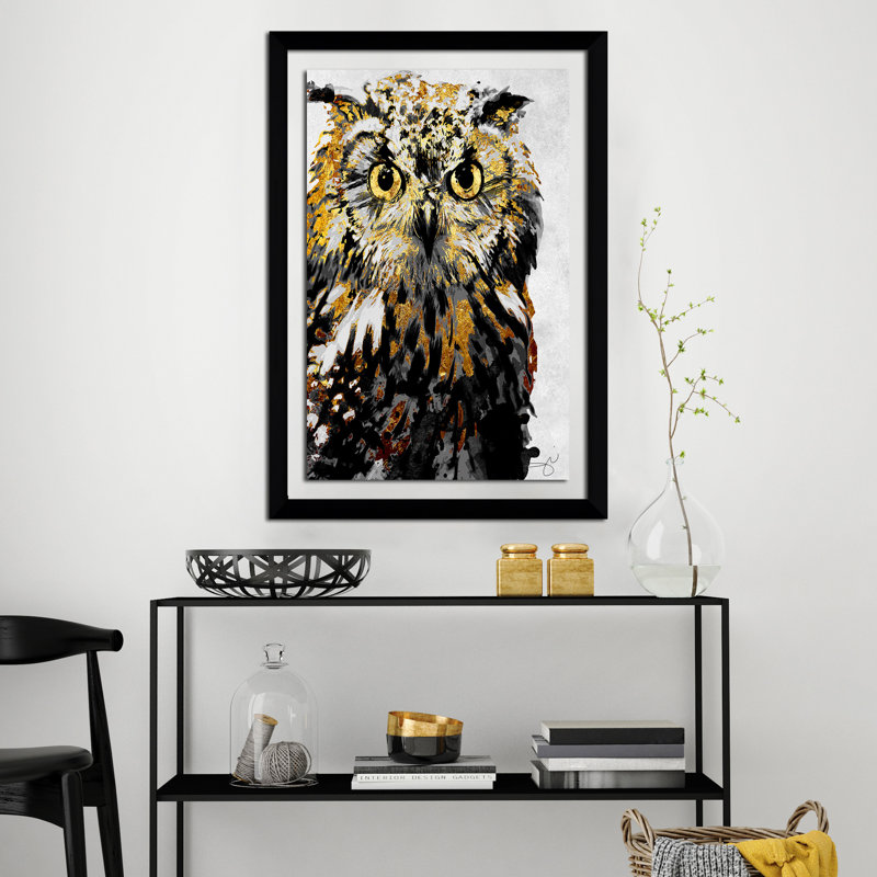 " Wise " by Jodi, 39.5" H x 27.5" W x 0.75" D, Black Framed