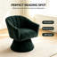 Fauteuil d'appoint pivotant à 360 degrés, fauteuil demi-tonneau capitonné Modern
