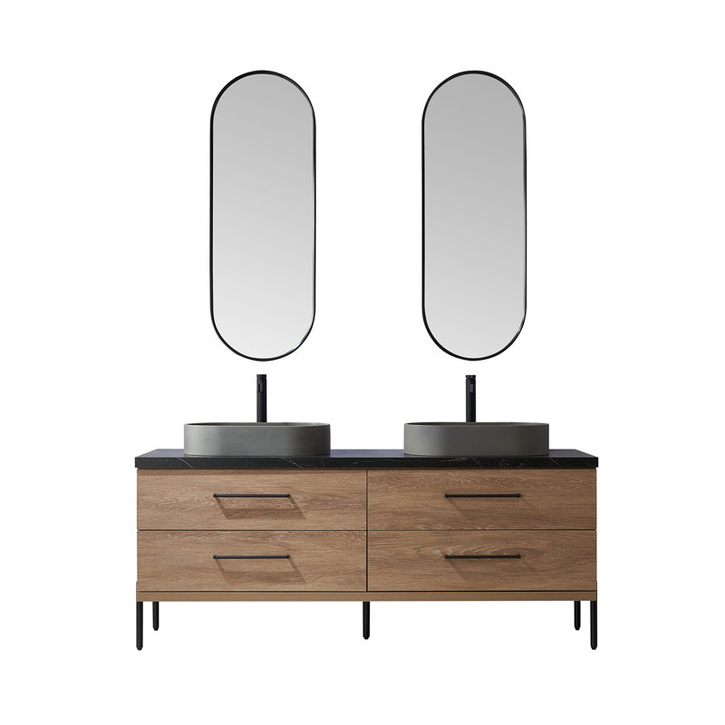 Ensemble de meuble-lavabo double 72 po avec miroir Northcutt