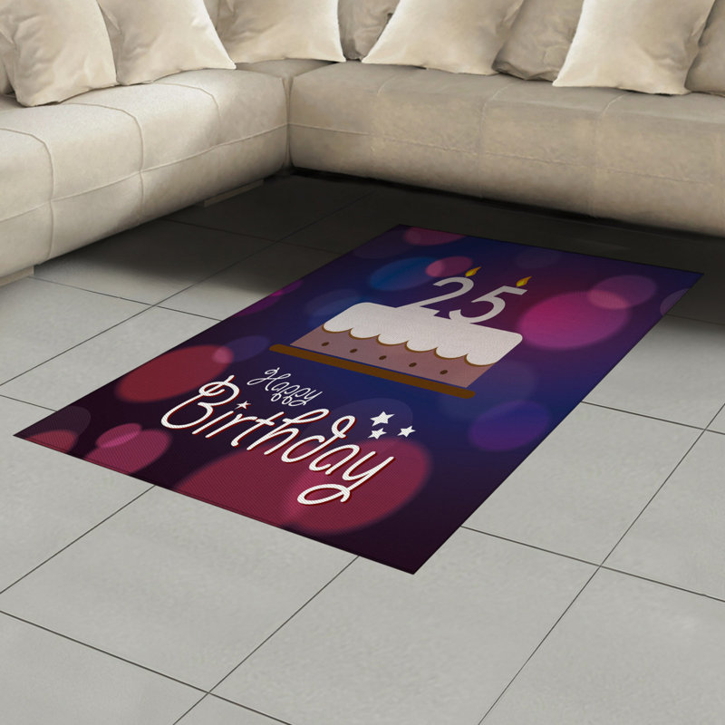 Tapis décoratif abstrait à haute densité en fibres longues, Rectangle— 4 pi x 5 pi 8 po