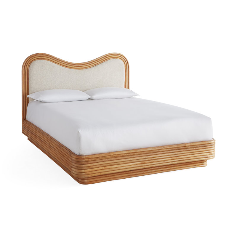 Riviera Upholstered Queen Scalloped Bed