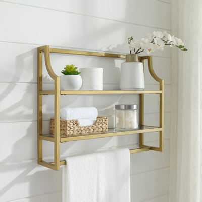 Eiffe 2 Piece Accent Shelf with Towel Bar