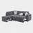 84"W 3-Piece Pull-Out Sectional Sofa Bed-1802443495