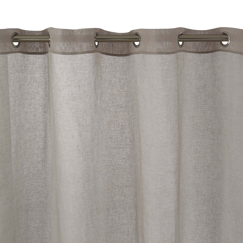 Heaton Eyelet Sheer Single Curtain, 288 W x 350 D cm, Light Gray