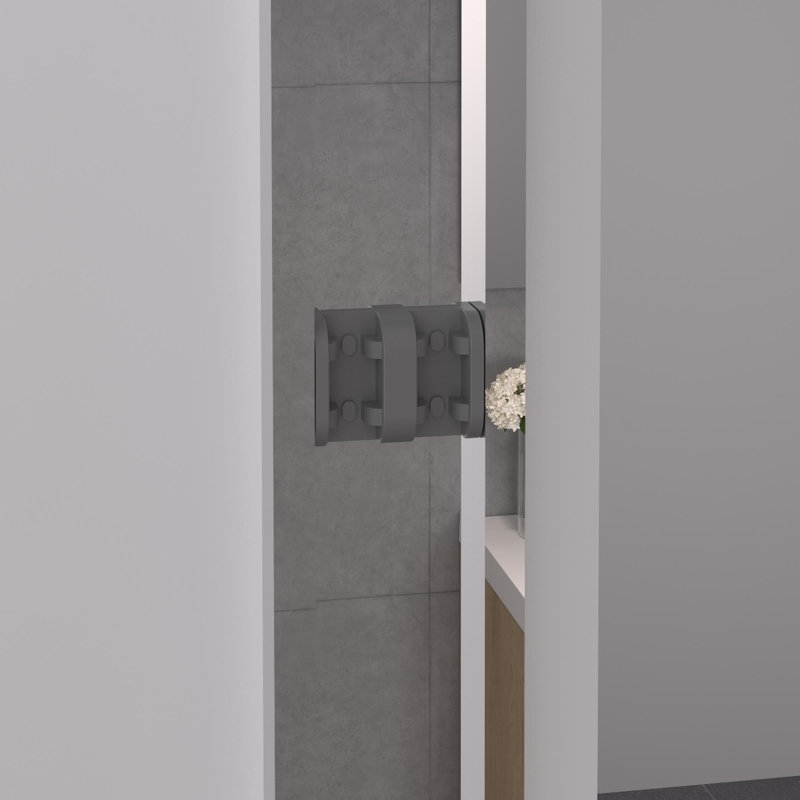 Porte de douche coulissante double en aluminium, porte coulissante de salle de bain à dérivation, Chrome chrome