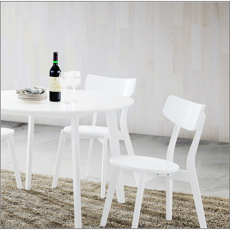 Contemporary White Round Dining Table