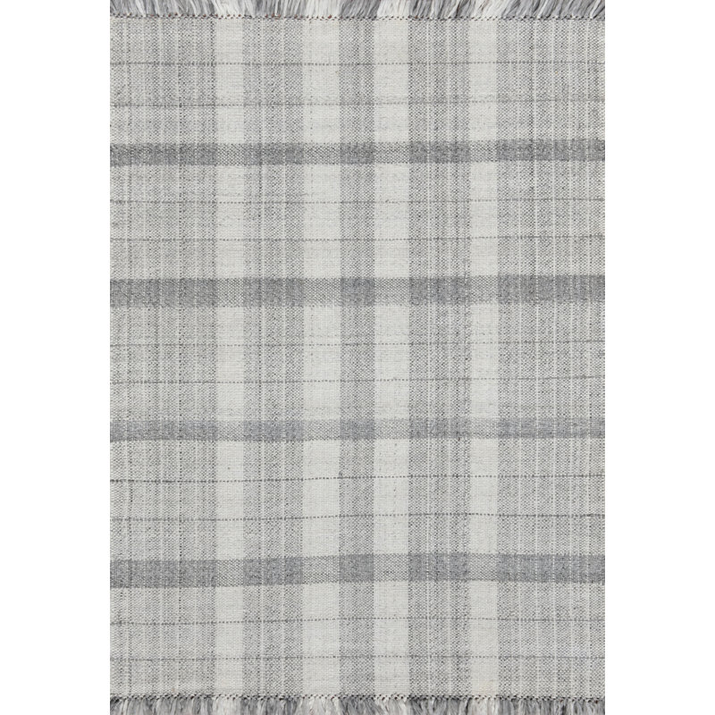 Tapis gris / argenté Debarata, Rectangle 8 pi x 10 pi