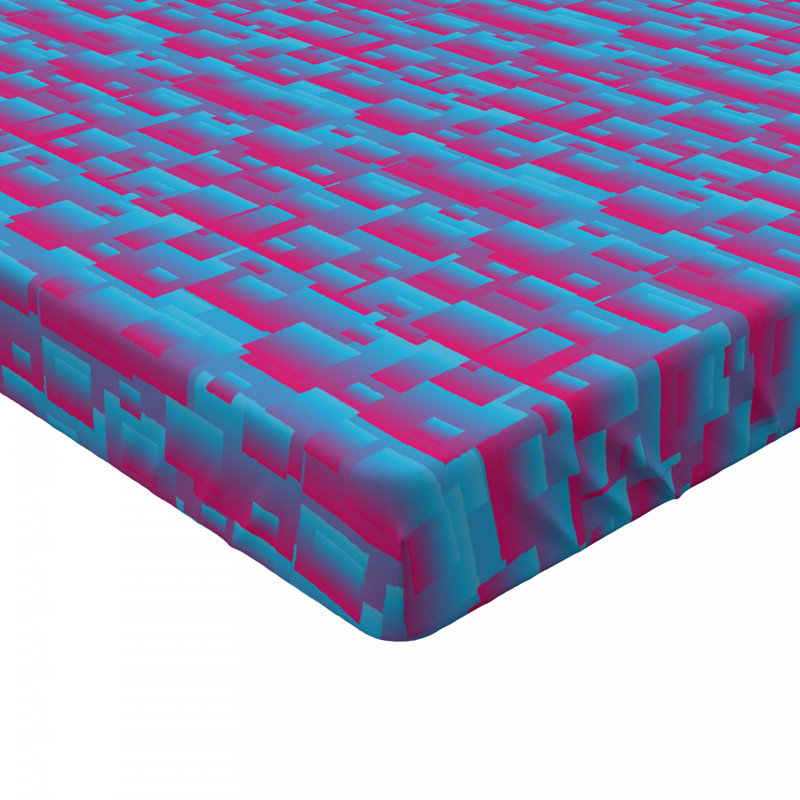 Microfiber Geometric Fitted Sheet, Full Fitted Sheet