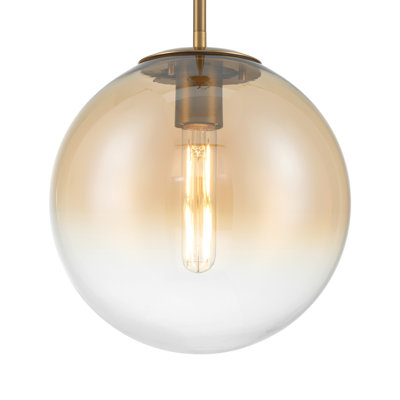 Dimmable Glass Globe Single Light Pendant