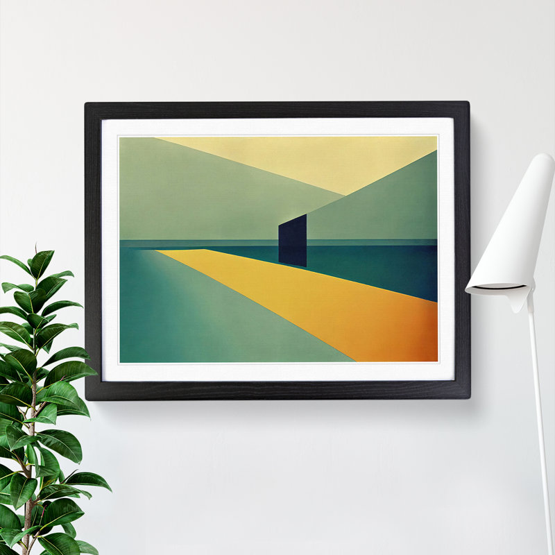 Bold Suprematism Vol.3 Abstract - Single Picture Frame Print, Black Framed, 46cm H x 64cm W x 2cm D