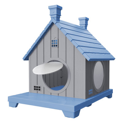 Maison de chat compacte et résistante aux intempéries, refuge en plastique robuste pour petits et moyens chats, assemblage facile
