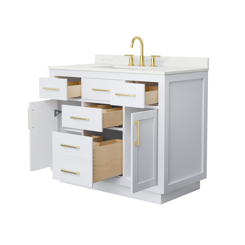 Beckett TK 42'' W Vanity, 8" Center, Brushed Gold