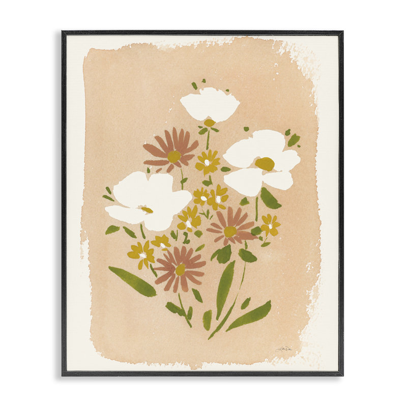 «Wildflower Meadow Treasures», estampe numérique encadrée par Katrina Pete, H 30 po x l 24 po, Giclée encadrée noir minuit