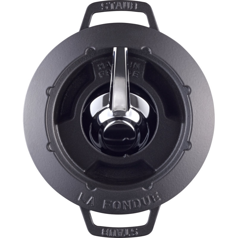 STAUB Cast Iron Fondue Set 1.7 L, 20cm, Black