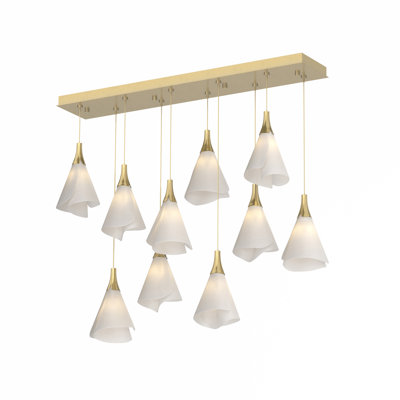 Mobius 10 - Light Rectangular Pendant - Spun Frost Shade