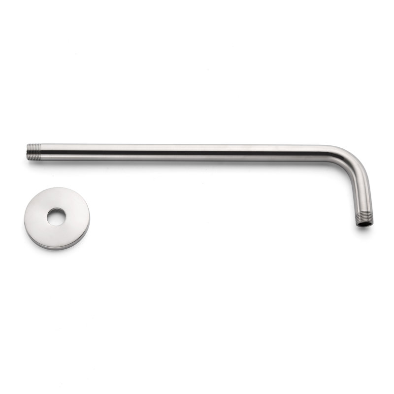Bras de douche et bride 15 "Luxier, Nickel brossé