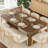 62 Inch Table - Set for 6-8 People, Wooden Kitchen Table with Grille Design, Suitable for Home, Office, Living Room-1149069250