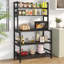 Versatile Kitchen Microwave Stand - Space Saving Spice Rack Organizer With Hutch Design-1826013653