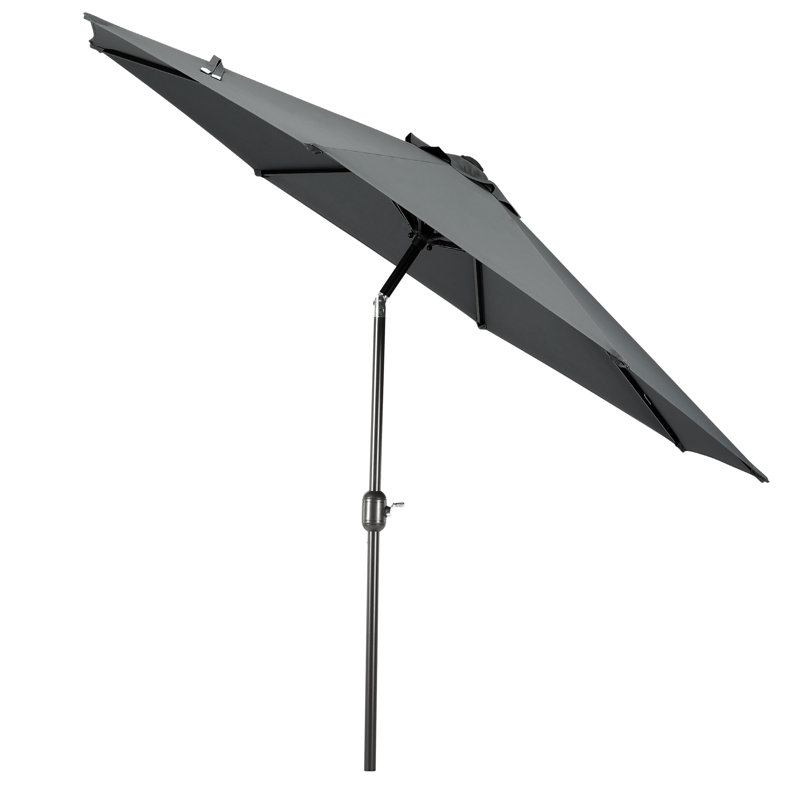 Parasol de marché 9 pi Pierpoint, Parasol gris performance