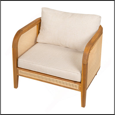 Chaise avec accoudoirs rembourrée pour l'extérieur