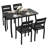 Dining Table Set for 4, 5 Piece Metal Frame Kitchen Table and Chair Set-202019805-202019804