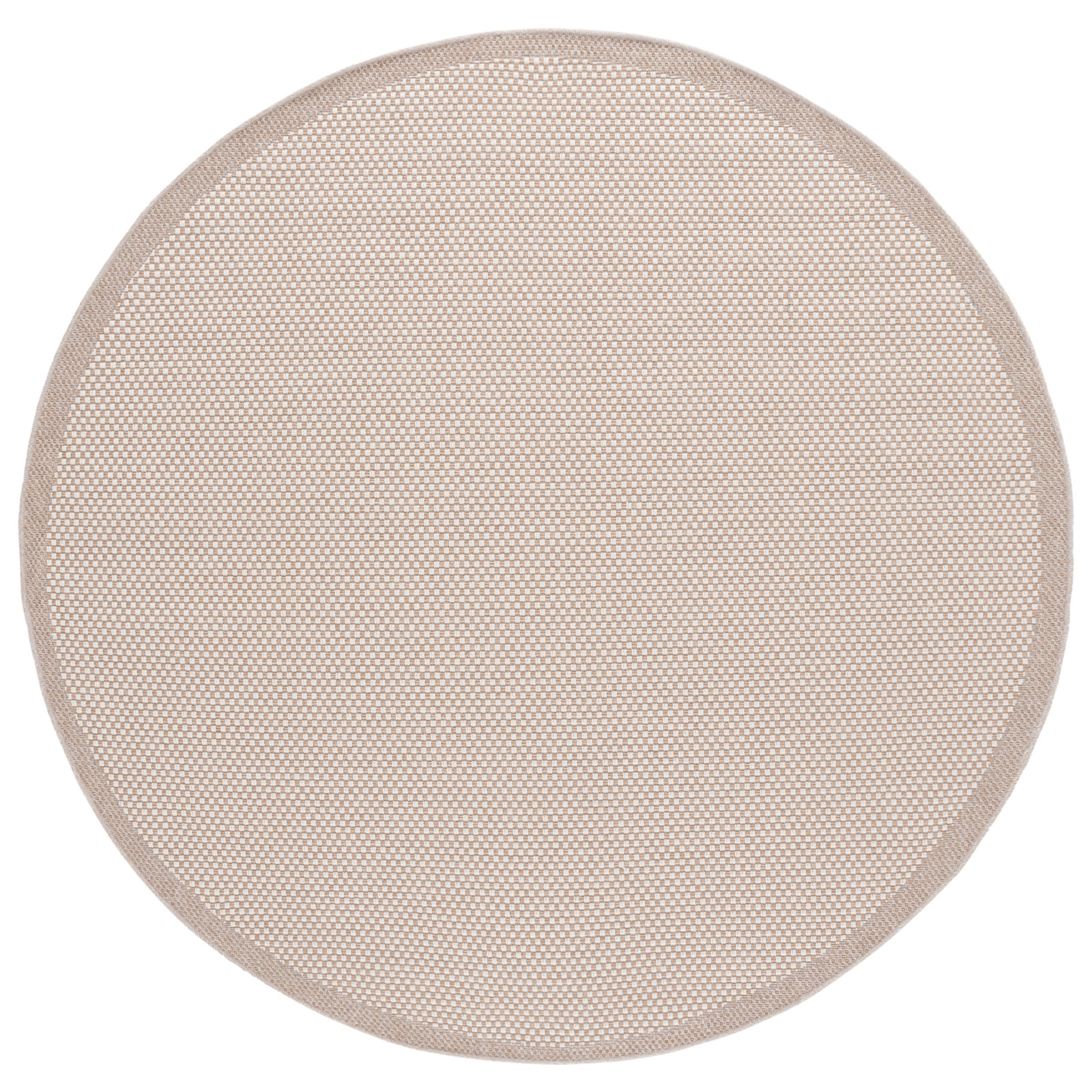 All-Weather Performance Checkered Rug, Round 6'7"