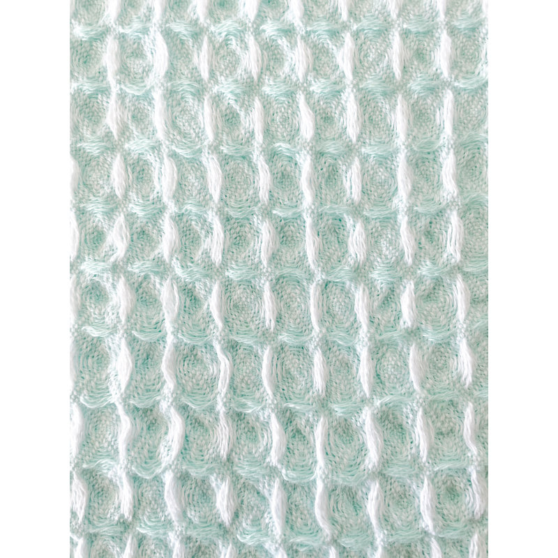 Waffle Bath Towel, Aqua