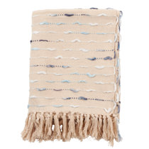 Honeycomb Coffee Woven Throw with Tassels