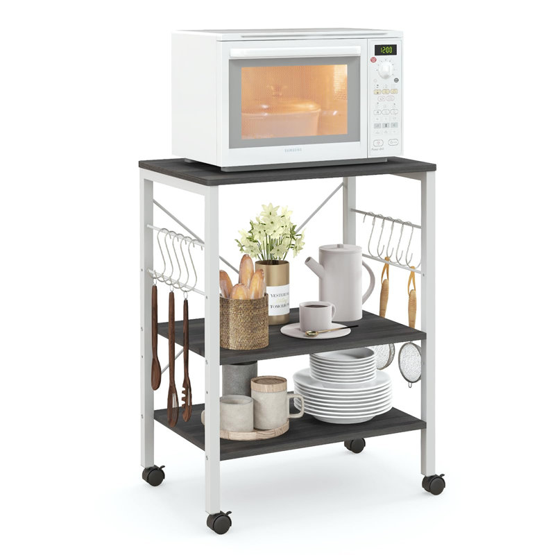 Wood Bar Cart, Black