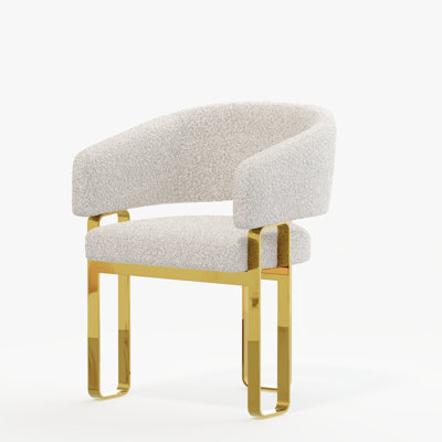 Chaises d'appoint de salle à manger avec accoudoirs Boucle Barrel
