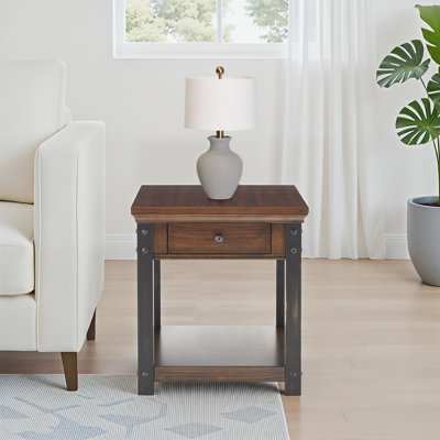 Kennemer End Table with Storage and Built-In Outlets