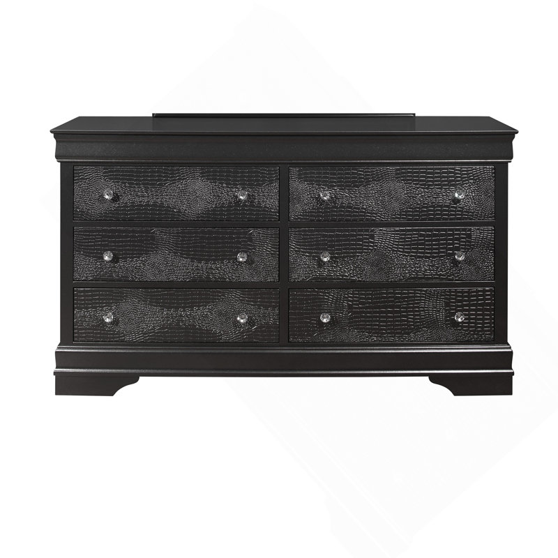 DRESSER EN CRUCODILE, Metallic Grey