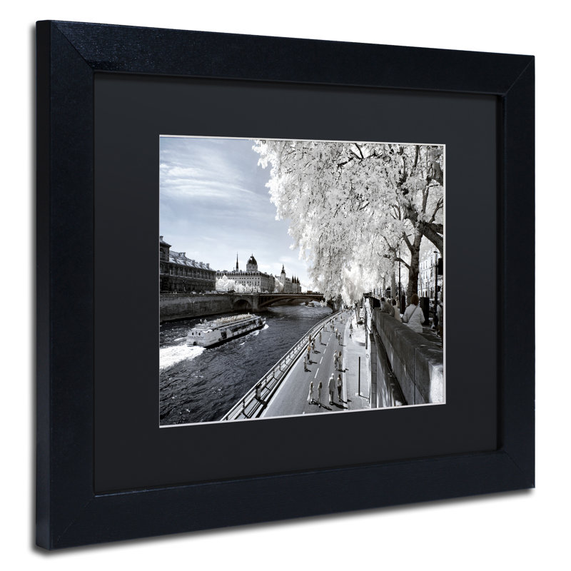 "Another Look at Paris X" by Philippe Hugonnard Framed Photographic Print, 11" H x 14" W x 0.5" D, Black Framed, Black