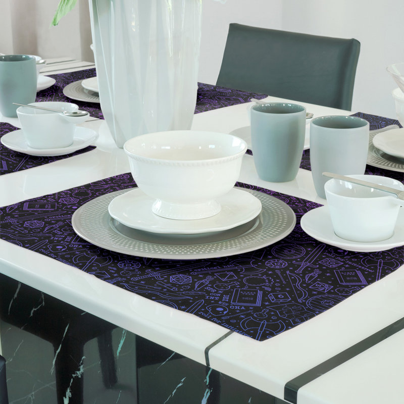 Katelyn Elizabeth Cotton Abstract Rectangle Placemat, Purple/Blue Ombre