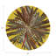Pheasant Feathers Vegan Leather Round Pebble Placemat-1246054995