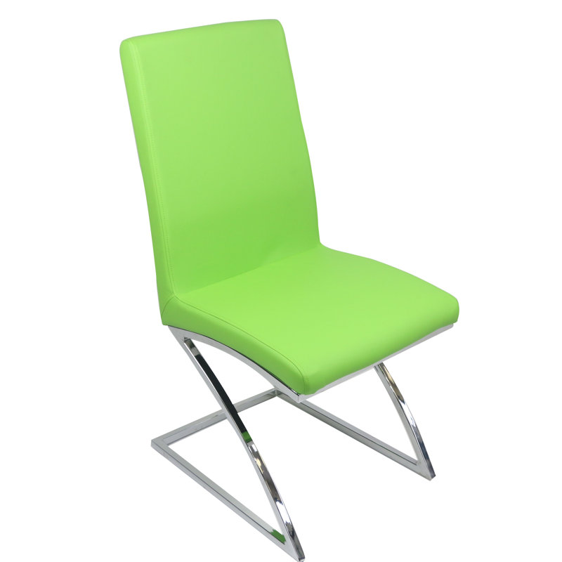Chaise parsons rembourrée Hussain, Vert