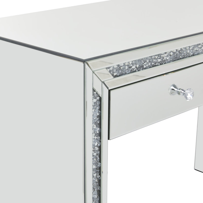 47'' Glass Top Console Table