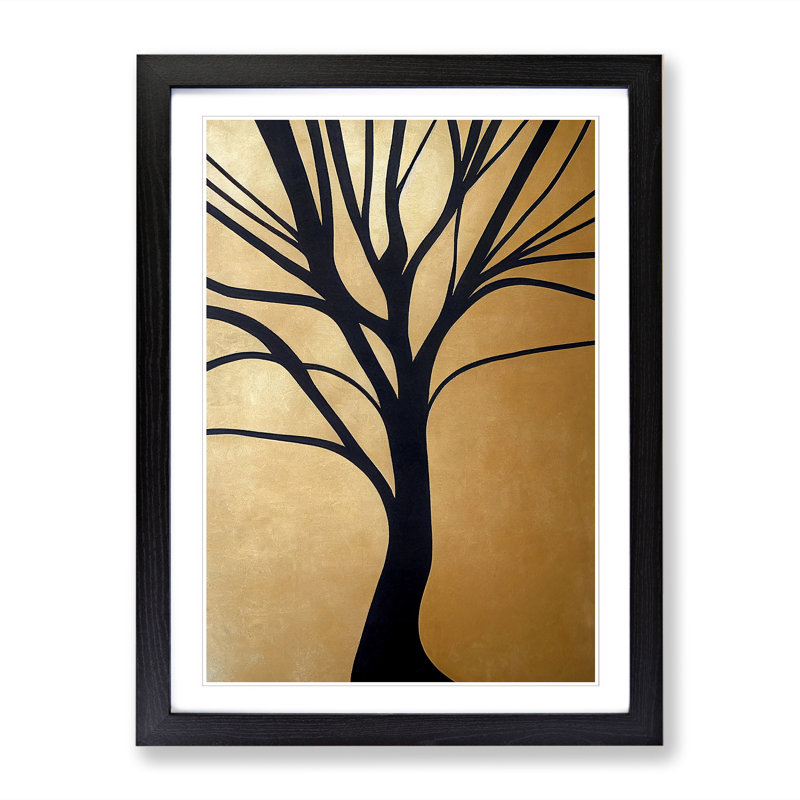 Vintage Tree Vol.1 - Single Picture Frame Print, 64cm H x 46cm W x 2cm D, Black