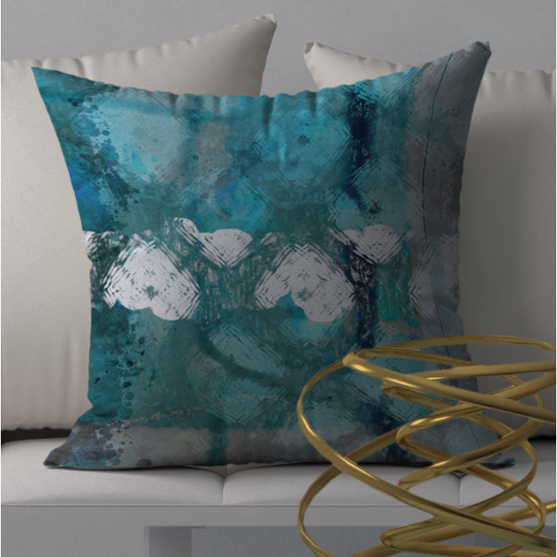 Abstract Reversible Throw Pillow, 20" x 20"