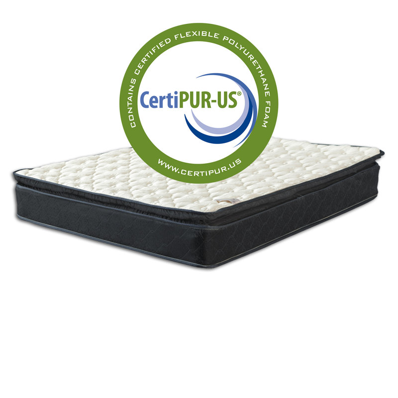 9" Medium Firm PillowTop Hybrid Mattress with Box Spring/Foundation, Low Profile (4”), Twin